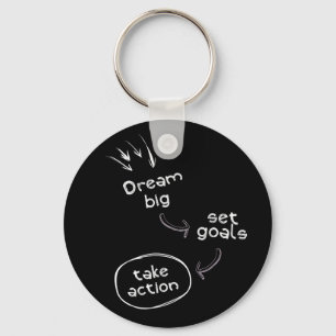 Motiveringscitat för Dream big set target take ac Nyckelring
