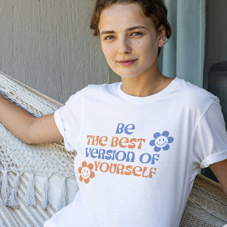 Motiveringscitat för enkel Roligt Retro-skript T Shirt