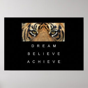 motiveringscitat för tiger öga-prestation poster