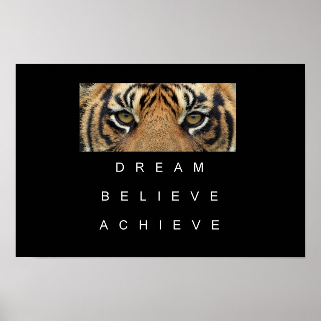 motiveringscitat för tiger öga-prestation poster (Framsidan)