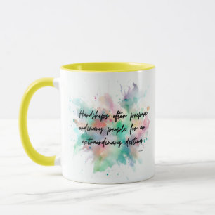 Motiveringscitat från färg stänk från C.S. Lewis Mugg