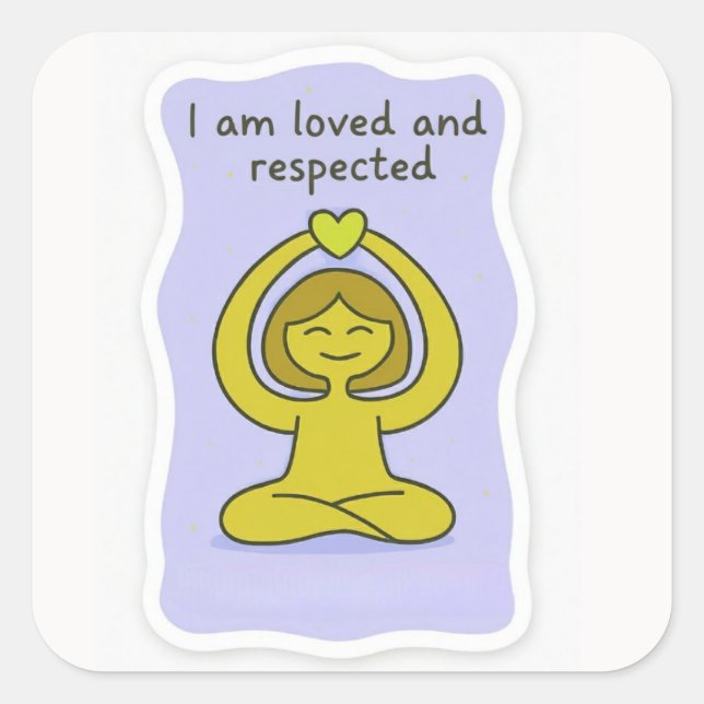 Motiveringsdekal Fyrkantigt Klistermärke (Framsida)