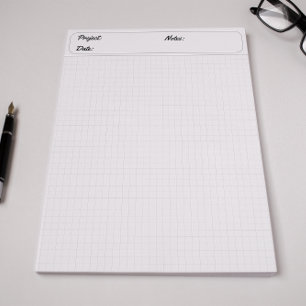 Motiveringsdiagram Lakan Rutnät Pappert 6 mm Grått Anteckningsblock
