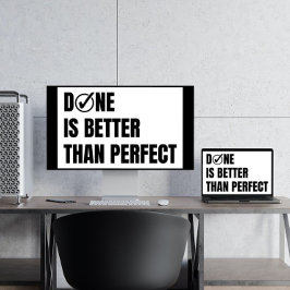Motiveringsfärdig är bättre än perfekt Classroom Poster