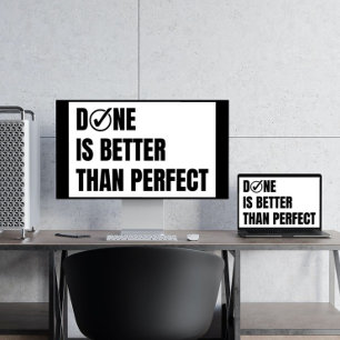 Motiveringsfärdig är bättre än perfekt Classroom Poster
