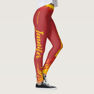 Motiveringsfiler med skript för Namn GULT på RED Leggings