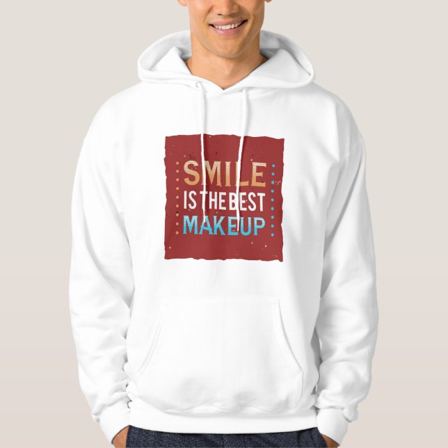 Motiveringsformgivning för inspirationsincitatteck hoodie (Framsida)