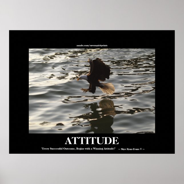 Motiveringsfotoutskrift av framgångssaga attityder poster (Framsidan)