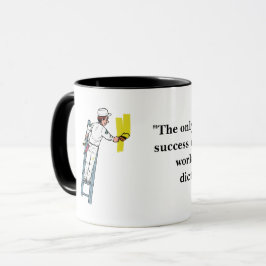 Motiveringsfull fet svart-Mugg Mugg