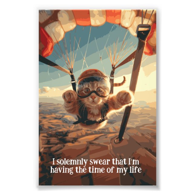 Motiveringsfunktionellt inspirerande kattPoster Fototryck (Framsidan)