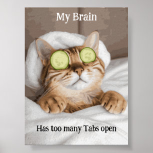 Motiveringsfunktionellt inspirerande kattPoster Poster