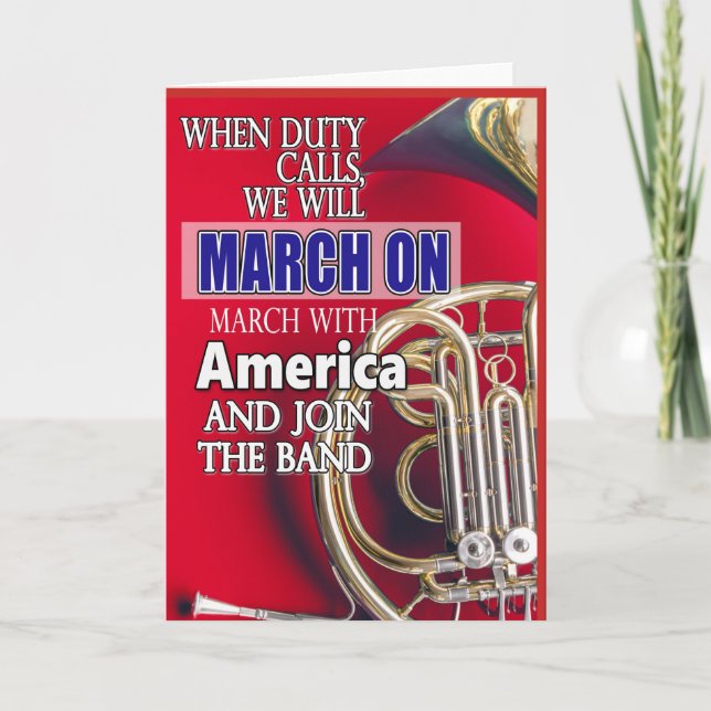 Motiveringsgåvor för Marching Bands Kort (Framsida)