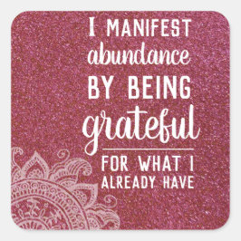 Motiveringslagen i inspirationcitatet från Attrakt Fyrkantigt Klistermärke