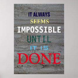 Motiveringsmöjlighet Citat Grått-vägg Poster