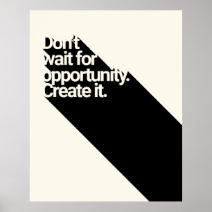 Motiveringsnittypografi med lång skugga poster
