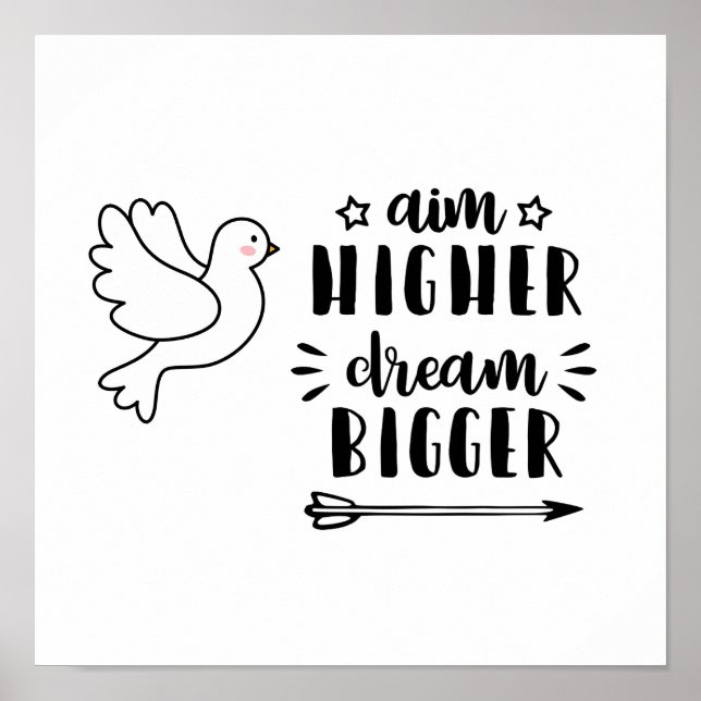 Motiveringsoffert "Aim High Dream Bigger" Poster (Framsidan)