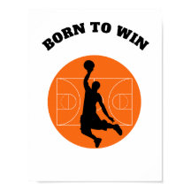 Motiveringsoffert BORN to WIN basketball Poster