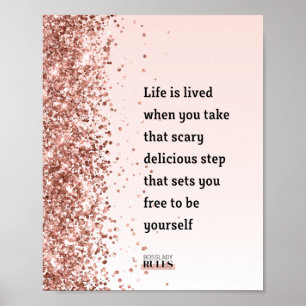 Motiveringsoffert för Chef Dam Ro Guld Glitter Poster