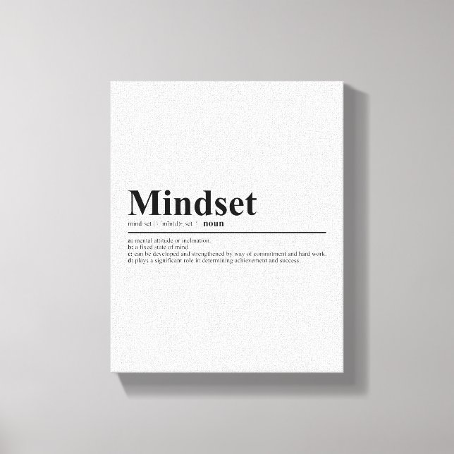 Motiveringsoffert för Mindset-definition Canvastryck (Framsida)
