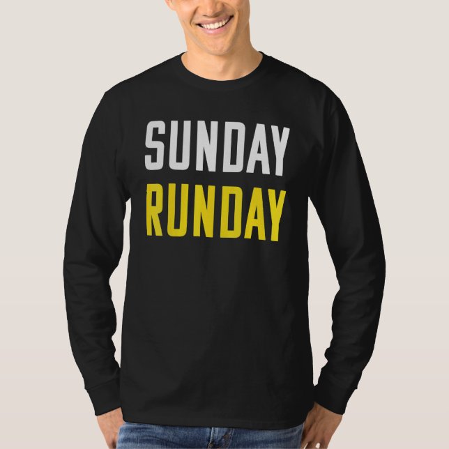 Motiveringsoffert för söndag för körning t shirt (Framsida)