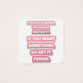 Motiveringsoffert Fyrkantigt Visitkort