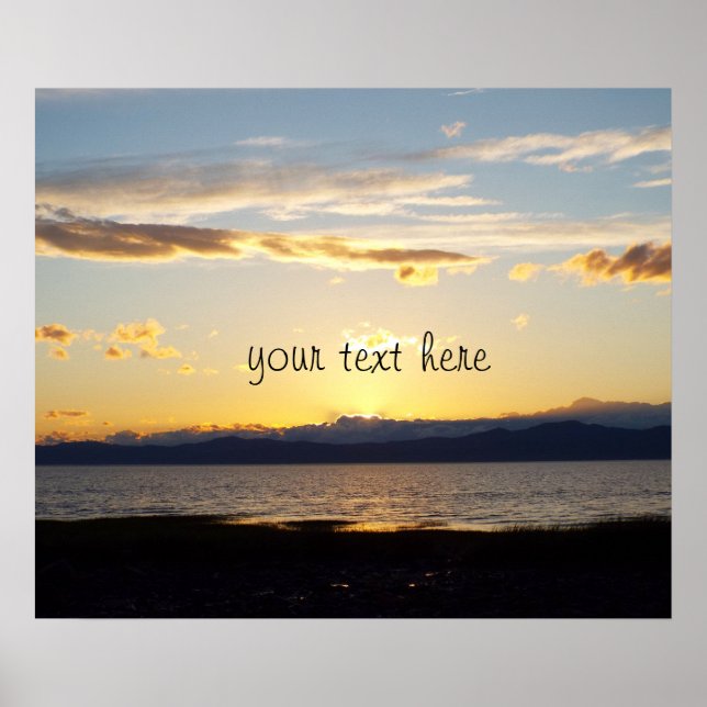 Motiveringsoffert och vacker solnedgång poster (Framsidan)