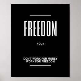 Motiveringsoffert om arbete för frihet poster
