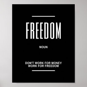 Motiveringsoffert om arbete för frihet poster