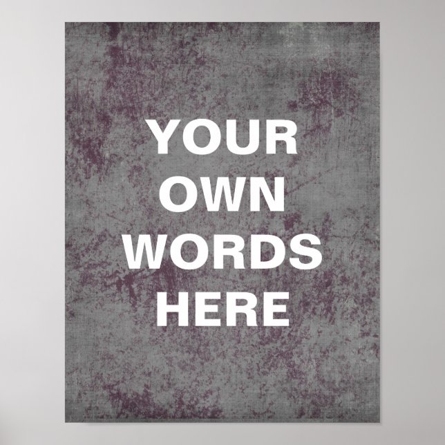 Motiveringsoffert Poster, nödblått lila Poster (Framsidan)