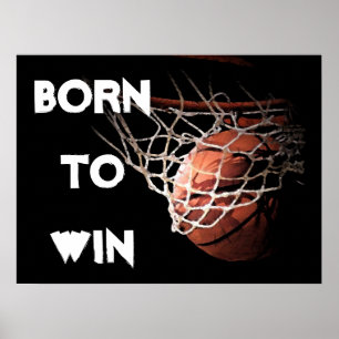 Motiveringsoffert som säger Basketball född till W Poster