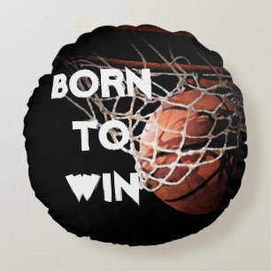 Motiveringsoffert som säger Basketball född till W Rund Kudde