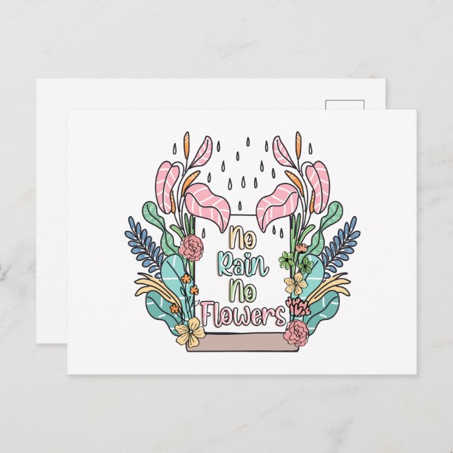 Motiveringsoffert utan regn vykort (Fram/baksida)