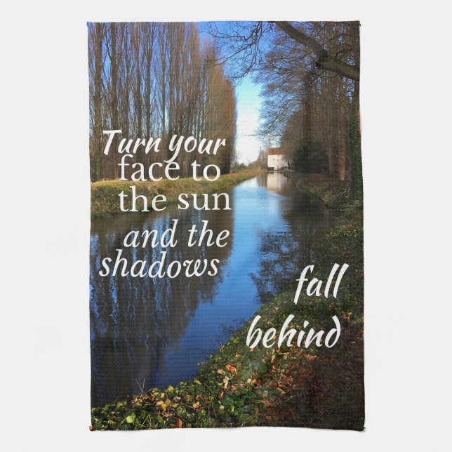 Motiveringsoffert: Vänd ansikte till sol... Kökshandduk (Vertikal)