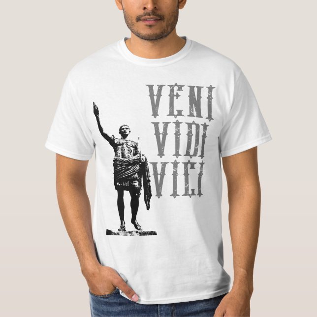 Motiveringsoffert Veni Vidi Vici Caesar Manar T Shirt (Framsida)