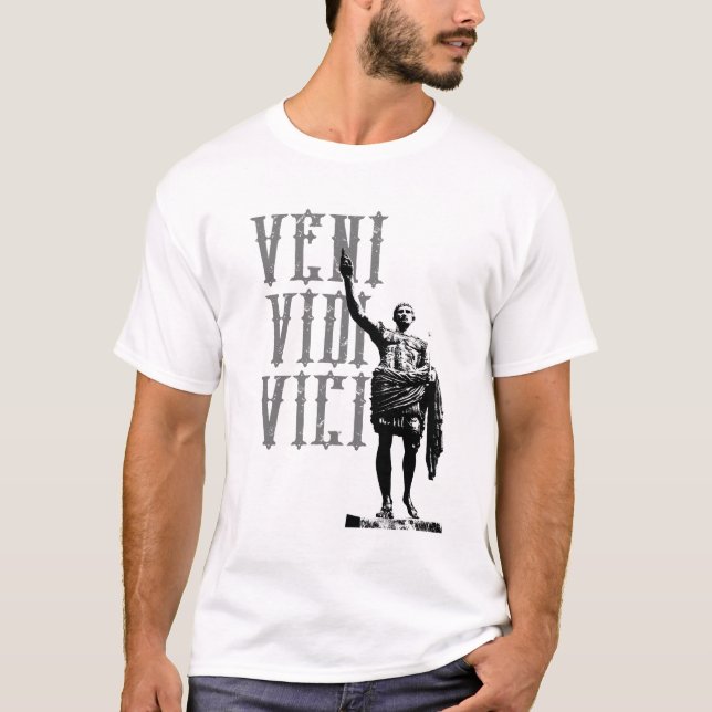 Motiveringsoffert Veni Vidi Vici Caesar Manar T Shirt (Framsida)