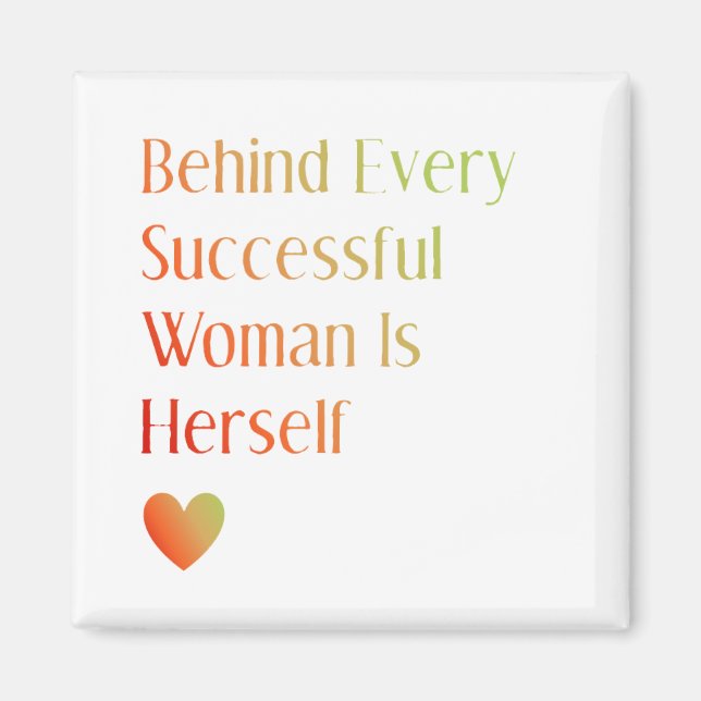 Motiveringsofferten bakom kvinnan är själv magnet (Framsidan)