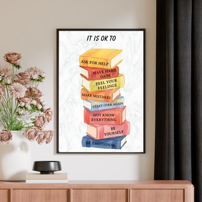 Motiveringsofferter Anpassningsbarna Watercolor Bo Poster (Skapare uppladdad)