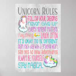 Motiveringsofferter för Unicorn Regler - 24 x 36 P Poster
