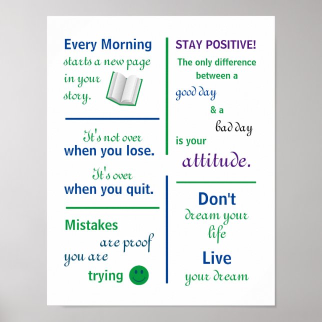 Motiveringsofferter - hem eller klassrum poster (Framsidan)