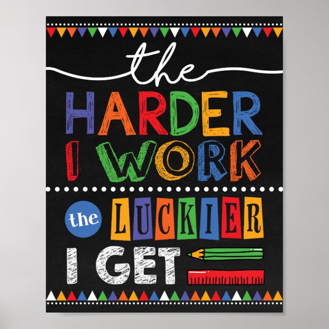 Motiveringsoffertklassrummets "Decor Teacher Gift" Poster (Framsidan)