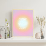 Motiveringsot för färgad övertoning Anpassningsbar Poster<br><div class="desc">Anpassningsbarna Färggradient - Motiveringsoffert Poster. Anpassa den här estetiska färg-utskriften med ditt favoritinspirerande talesätt eller egen text</div>