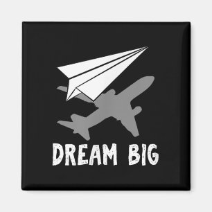 Motiveringspilot Aerospace Ingenjör Dream Papper Magnet
