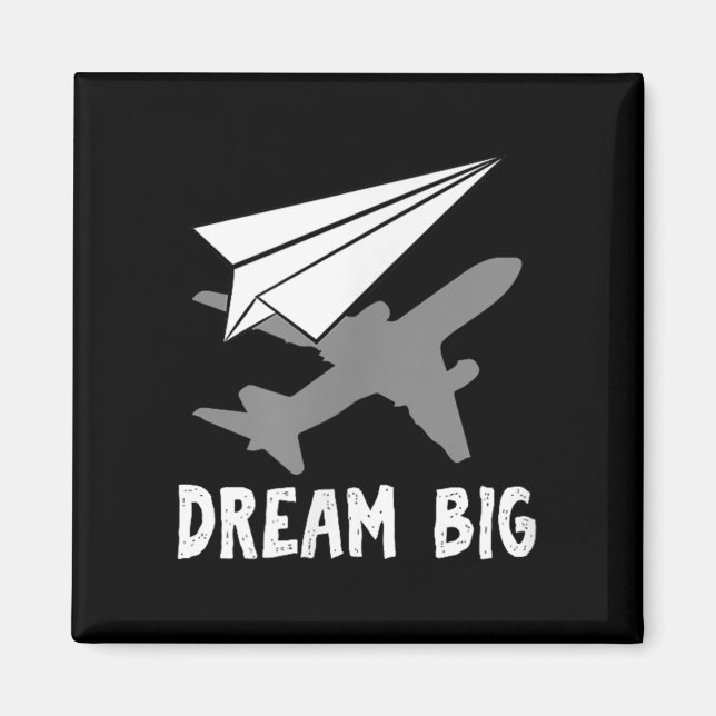Motiveringspilot Aerospace Ingenjör Dream Papper Magnet (Framsidan)