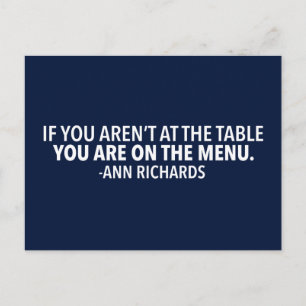 Motiveringspolitisk citat från Ann Richards Vykort