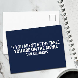 Motiveringspolitisk citat från Ann Richards Vykort