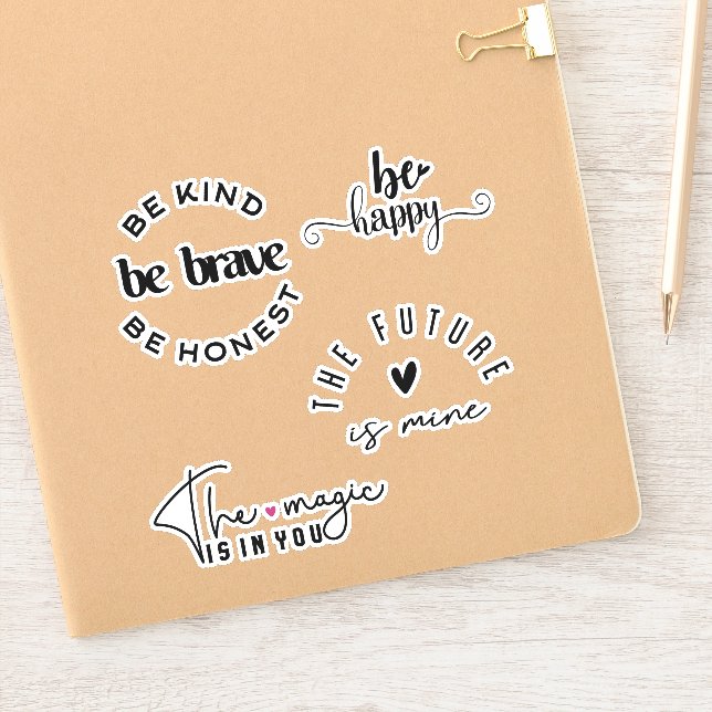 Motiveringspositivt paket med inspirerande paket klistermärken (Anteckningsbok)