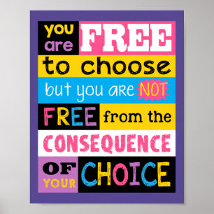 Motiveringsrelaterad inspiration Life-Lila för Ros Poster