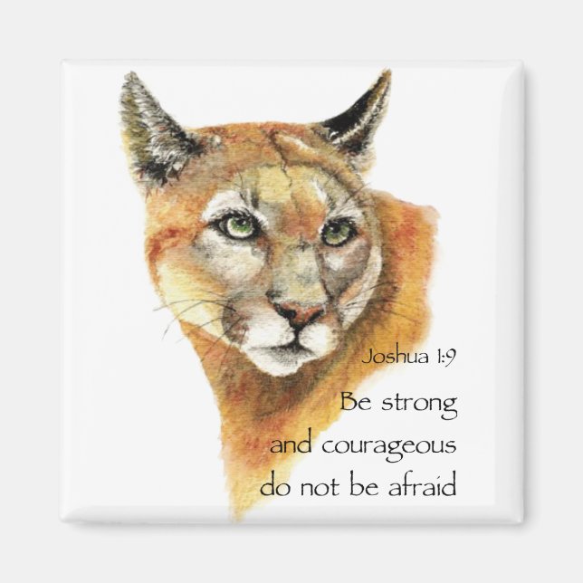 Motiveringsskript Joshua Cougar Animal art Magnet (Framsidan)