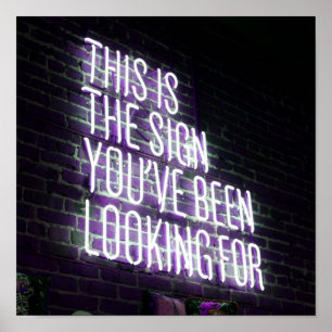 Motiveringsskylt - funny Tittar för Neon Poster