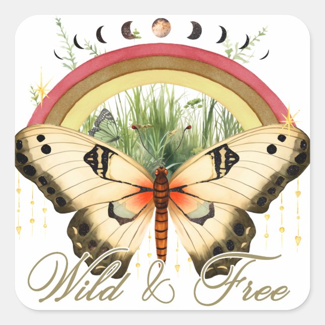 Motiveringsstiftare Fyrkantigt Klistermärke (Framsida)